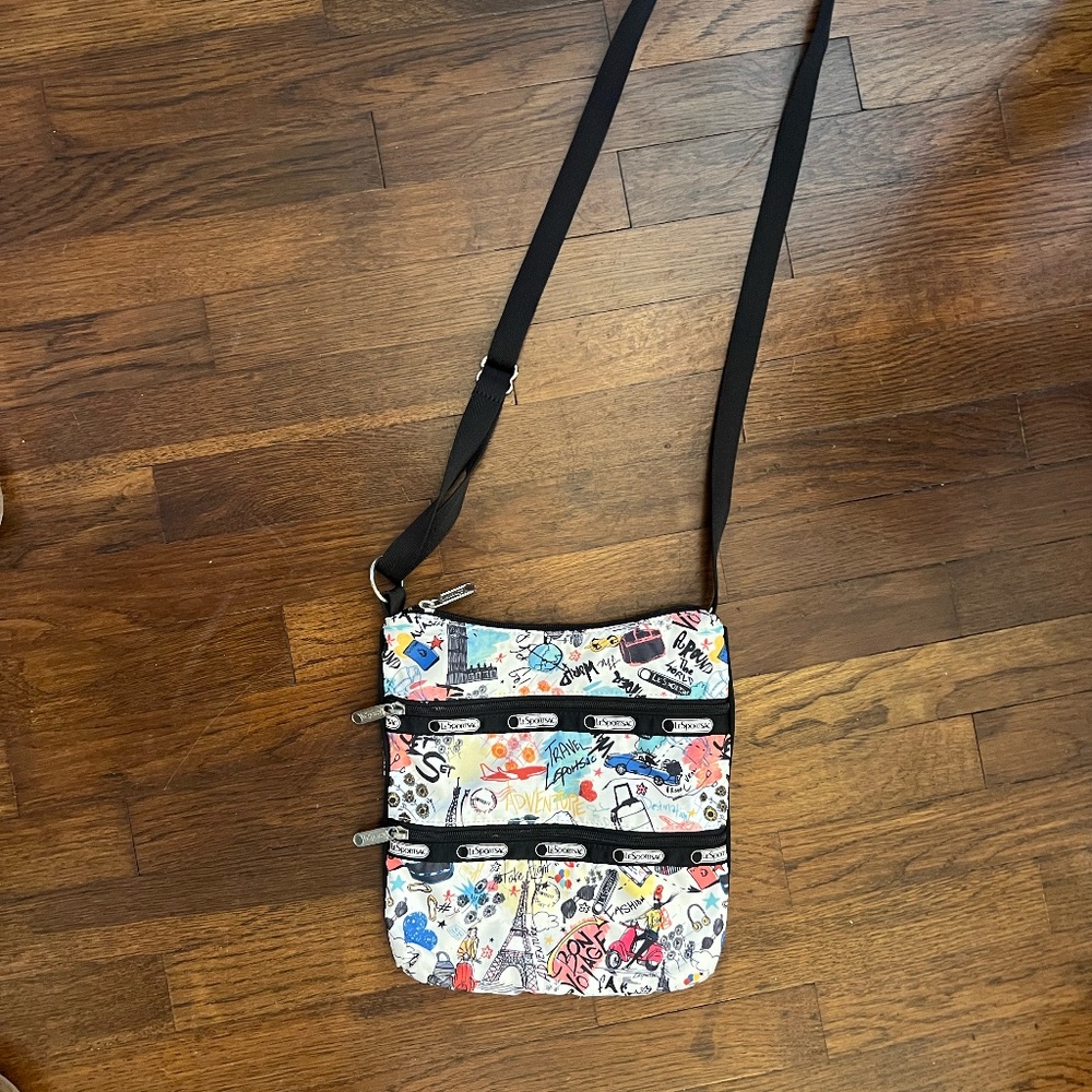 3-Zip Crossbody Travel Bag